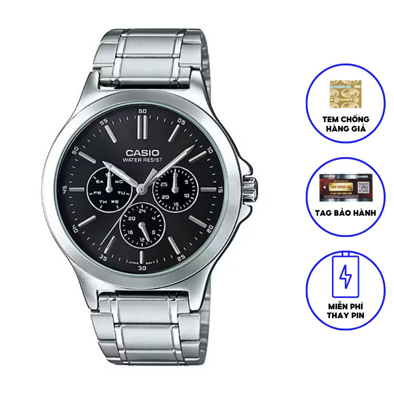 Đồng Hồ Casio Nam Dây Kim Loại MTP-V300D-1AUDF Chính Hãng