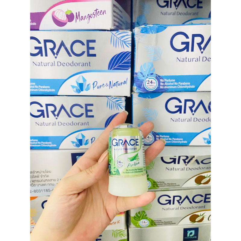 LĂN NÁCH ĐÁ THÁI, Lăn Nách Khử Mùi Đá Khoáng GRACE Thái Lan SẴN