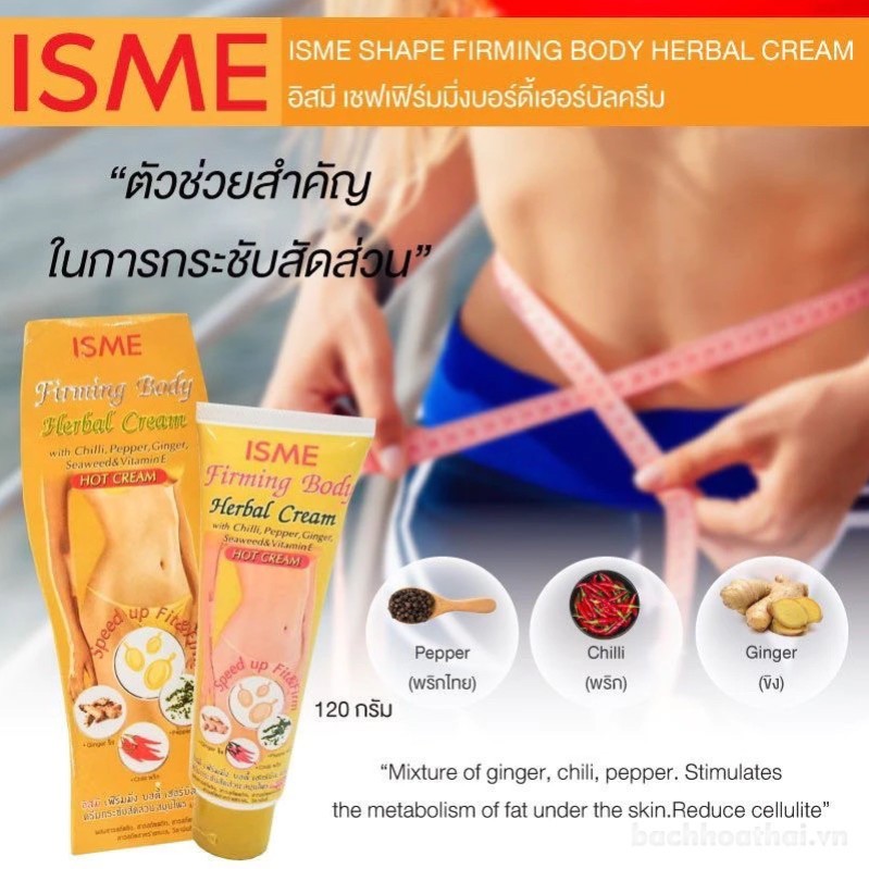 KEM TAN MỠ ISME, Kem tan mỡ Isme Shape Firming Herbal 120g 👯👯👯🌶🌶🌶 SẴN