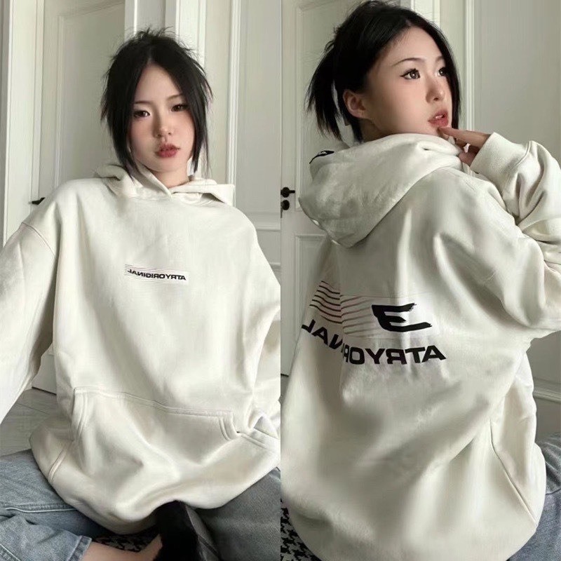 Áo Hoodie Nỉ Bông In Chữ ATR Trước Và Sau Lưng Cực Đẹp UT