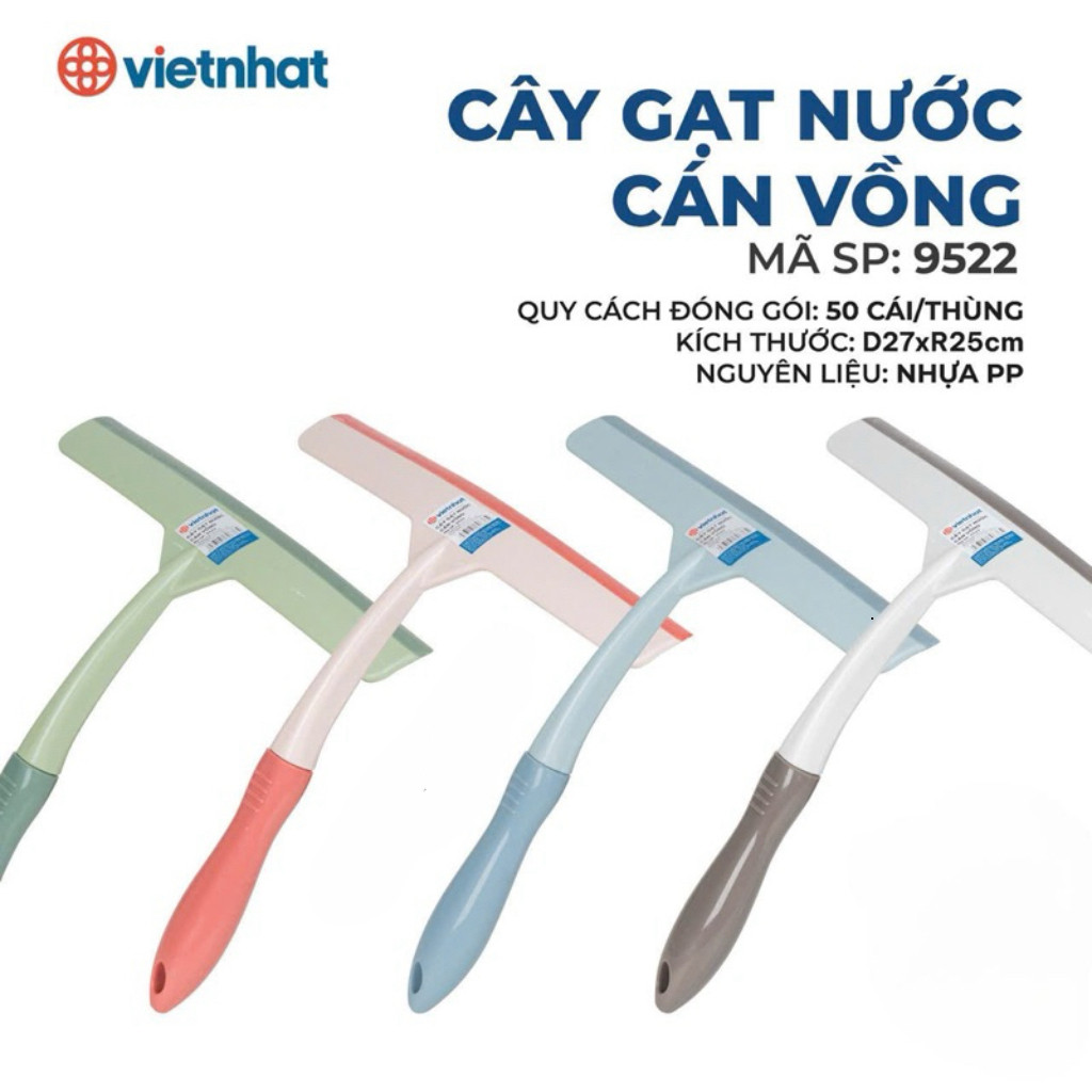 ( CÂY GẠT NƯỚC CÁN CẦU VỒNG VIỆT NHẬT 9522 ) Cây Lau Kính và Cây Gạt Nước Cán Nhựa Việt Nhật 9521/95