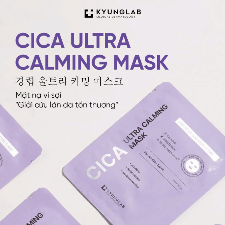 R Mặt nạ KyunglaB  - Mặt nạ Dưỡng da, sáng da,vi sợi thẩm thấu nhanh - CICA ULTRA CALMING Mask - ALL