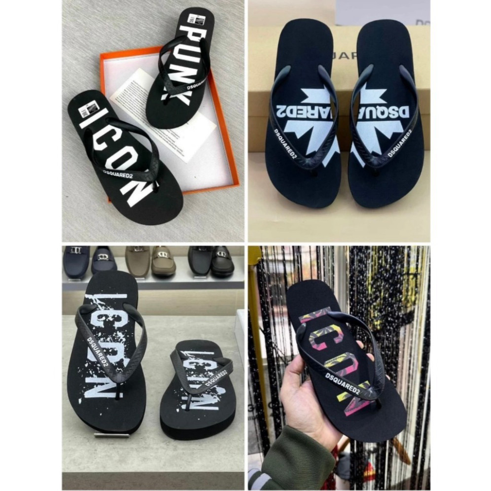 Dép tông nam DSQ - Dép tông DG logo cao cấp, phong cách thời trang, đẳng cấp năm 2025 cho phái mạnh.