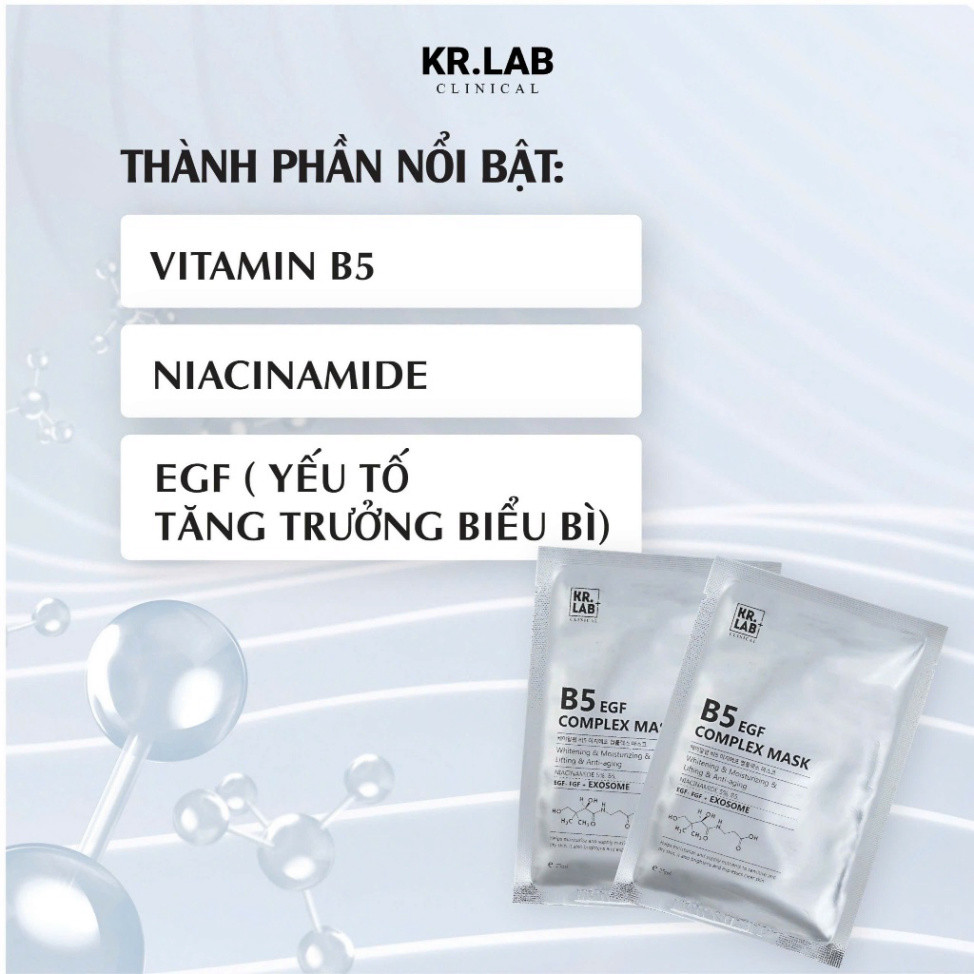 R KR.LAB  B 5 EGF Complex Mask – Mặt nạ B 5 phục hồi, dịu da và chống lão hóa - Mask B 5 - mặt nạ Kr