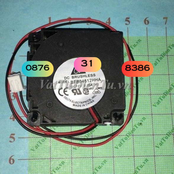 BFB04512HHA Quạt tản nhiệt 12V 0.26A