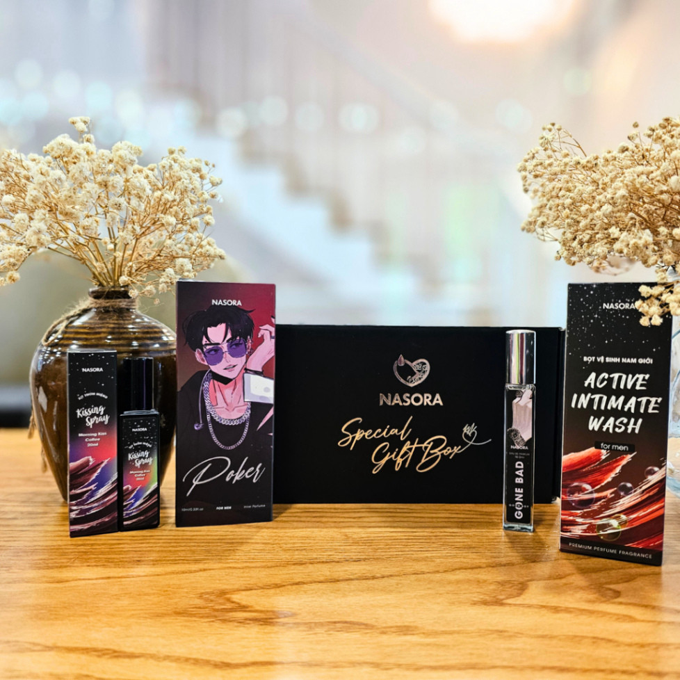 I [COMB O B AD B OY ĐI DATE] B ộ Sản Phẩm Nasora 4 IN 1 Gồm Kissing Spray Cooling Kiss, B ọt Vệ Sinh