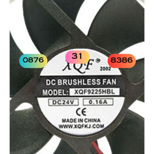 Quạt làm mát nhạc cụ XQF XQF9225HBL 9225 24V / 12V 0.16A 0.25A
