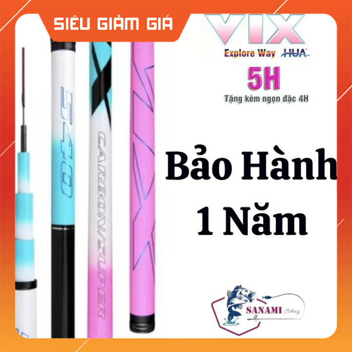 [XẢ KHO] Cần Câu Đài Câu Tay VIX HUA (MX) 5H Kèm Ngọn Đặc 4H CT56 Sanami - Sản phẩm hoàn hảo cho cần