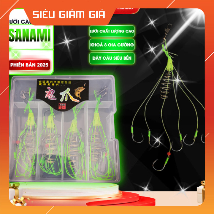[XẢ KHO] [Chất Lượng ] Lưỡi Câu Cá Lăng Xê SANAMI Hộp 4 lưỡi  [ HÀNG ĐẸP GIÁ RẺ ] PK77 [GIÁ TỐT]