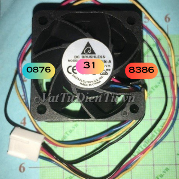 FFB0412SHN-A Quạt tản nhiệt 12V 0.6A 40x40x28mm DELTA 4 dây đầu cắm B3