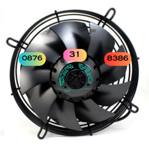 Quạt Tủ Điều Khiển Điện Ebmpapst Mới A2E200-AH38-01, S2E200-AH38-01