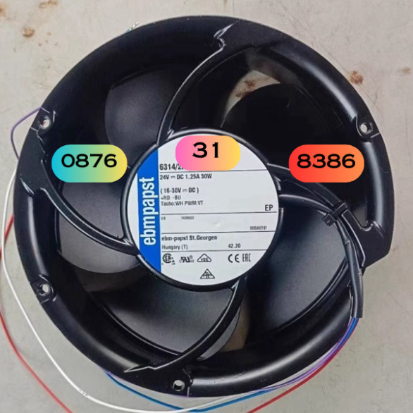 6314/2HP 24V 30W, 6314/17Tdhhp, 6314/2MP Chính Hãng Đức Quạt EBM Nhập Khẩu