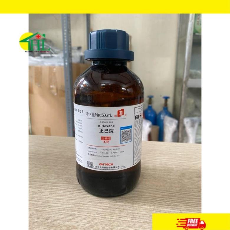 CHất thí nghiệm N-hexan C6H14 thí nghiệm 500ml n-hexane xilong hoặc Gh