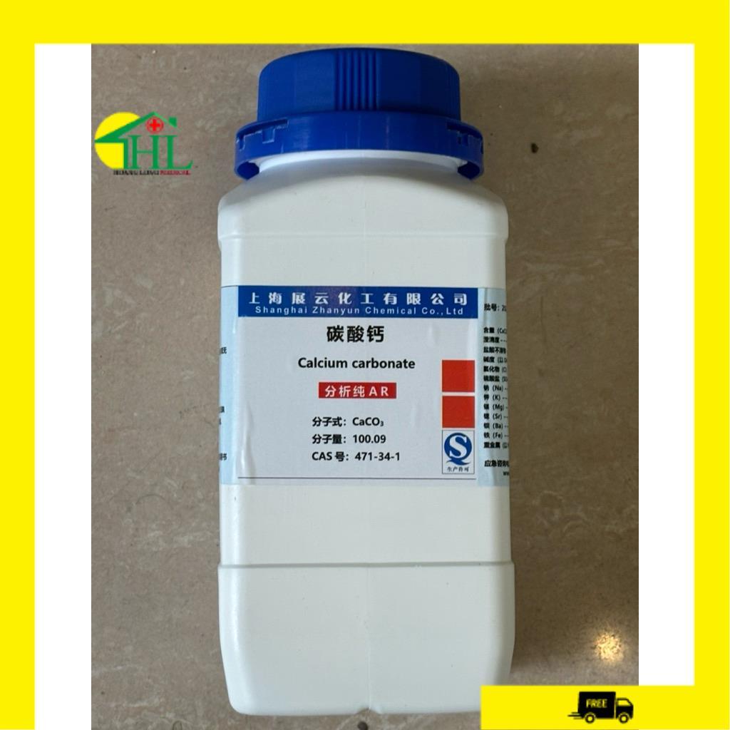 Hóa chất : Calcium Carbonate CaCO3  500g  T.Quốc