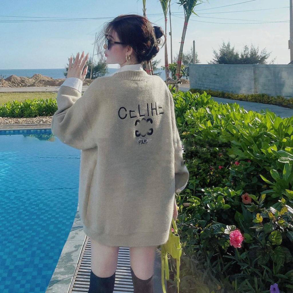 áo ấm 💥[A208] Áo khoác len phố nữ Cardigan dày dạn phong cách SỌC TAY cho mùa THU ĐÔNG - Thời trang 