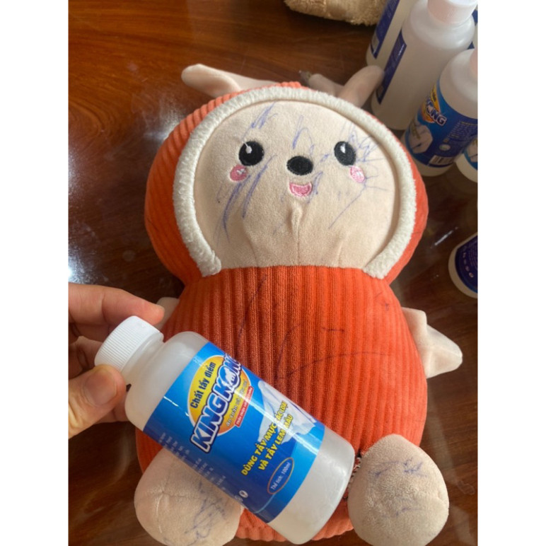 Chất tẩy điểm, vết mực, lem màu, tẩy mốc quần áo Kingkong chai nhỏ 100ml