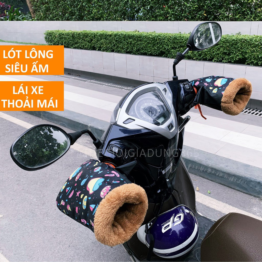 Găng Tay Lái Xe Máy Mùa Đông Nam Nữ Lót Lông Dày Dặn, Giữ Ấm Chống Nước An Toàn Và Tiện Lợi Cho Mọi Loại Xe
