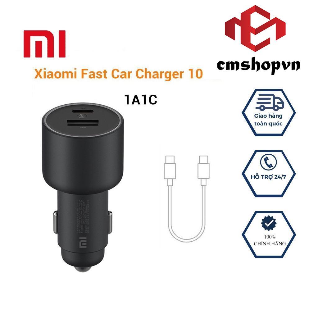 Tẩu sạc ô tô 𝗫𝗶𝗮𝗼𝗺𝗶 CC07ZM 2 cổng 100w 1A1C kèm cáp C to C - cmshopvn