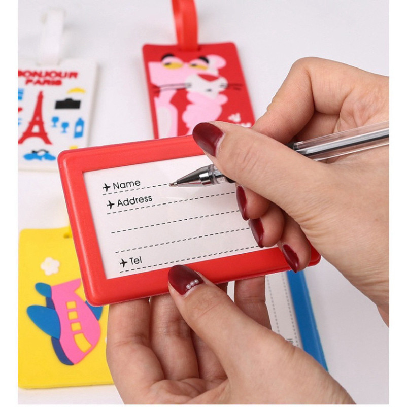 Thẻ treo ghi tên vali hành lý ba lô du lịch cho bé đeo bảng tên dễ thương cute