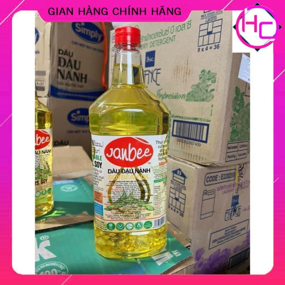Dầu đậu nành Janbee chai 2 lít- Hàng Chuẩn