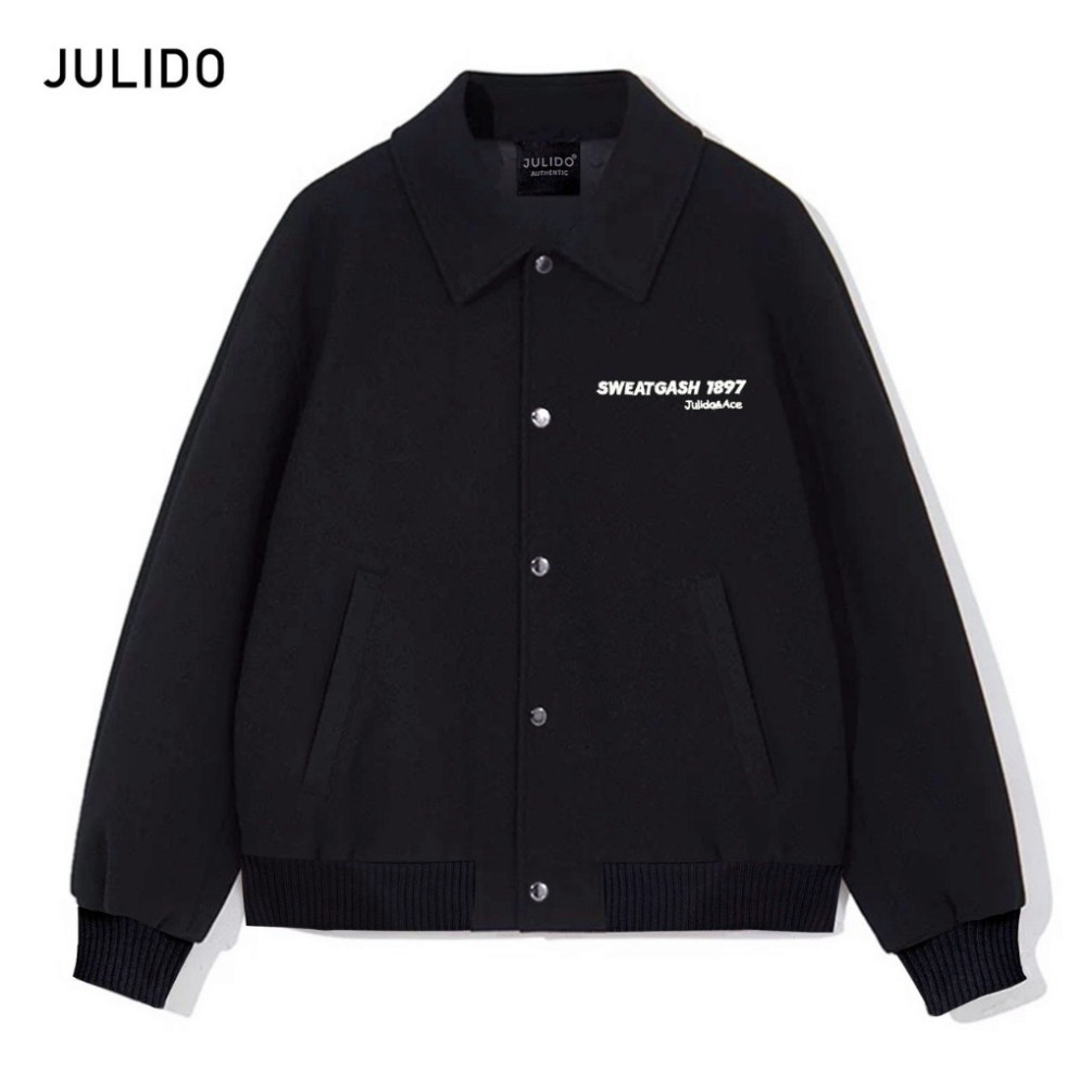 Aó varsity trơn basic trần bông ba lớp JULIDO