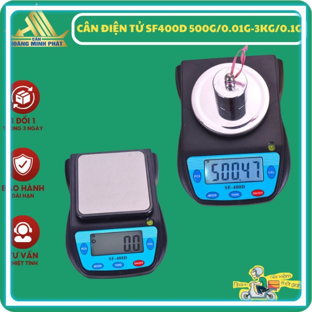 Cân Tiểu Ly SF400D 0.01g & 0.1g 500g – 3kg | Cân Điện Tử Để Bàn Siêu Chính Xác