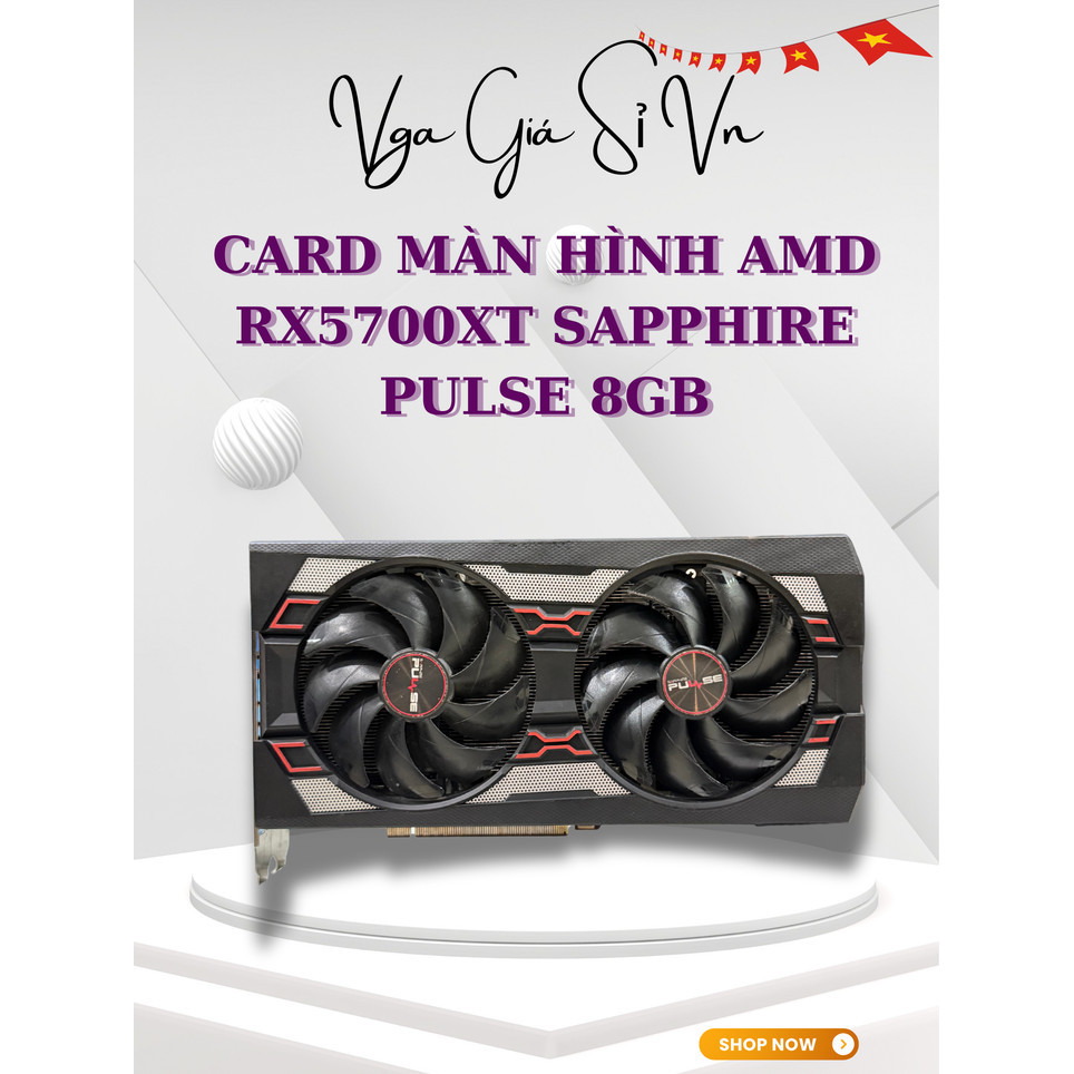Card màn hình SAPPHIRE RADEON RX5700XT 8GB GDDR6 Cũ ngoại hình khá Bảo Hành 1 Tháng | BigBuy360 - bigbuy360.vn