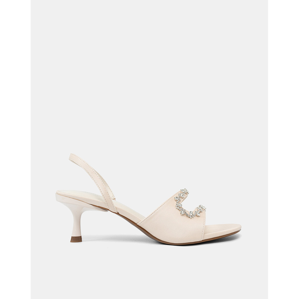 Giày Sandal Nữ 7cm Thời Trang JUNO Cao Gót Quai Cách Điệu Đính Dây Đá SD07108