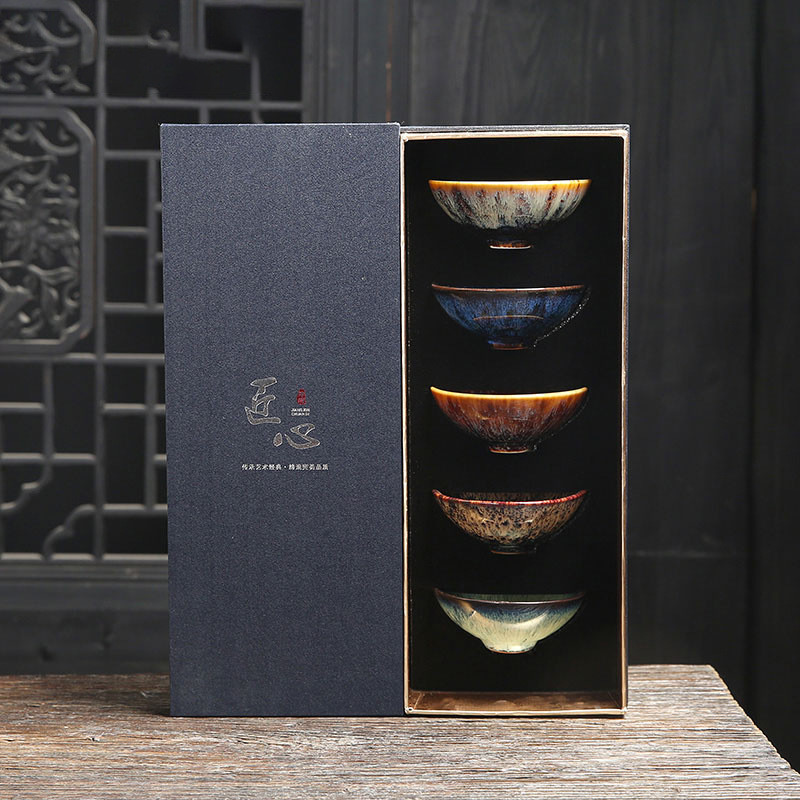 Tea Cup Master Cup Kung Fu Tea Set Ceramic Cup Kiln Change Tea Cup Personal Use Jian Zhan Tasting Cu
