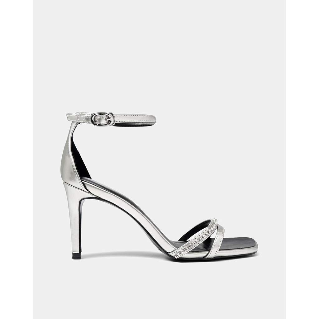 Giày Sandal Nữ 9cm Thời Trang JUNO Sandal Cao Gót Quai Đính Đá SD09140