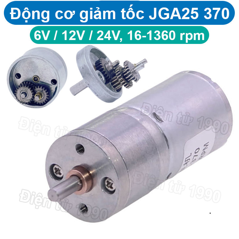 Động cơ giảm tốc JGA25 370, 6/12/24V nhiều tốc độ