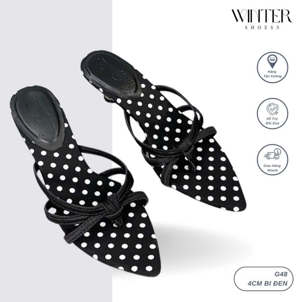 Giày cao gót 👠 Winters ( G48- chấm bi 4cm) xinh xắn hót 2026 shoes