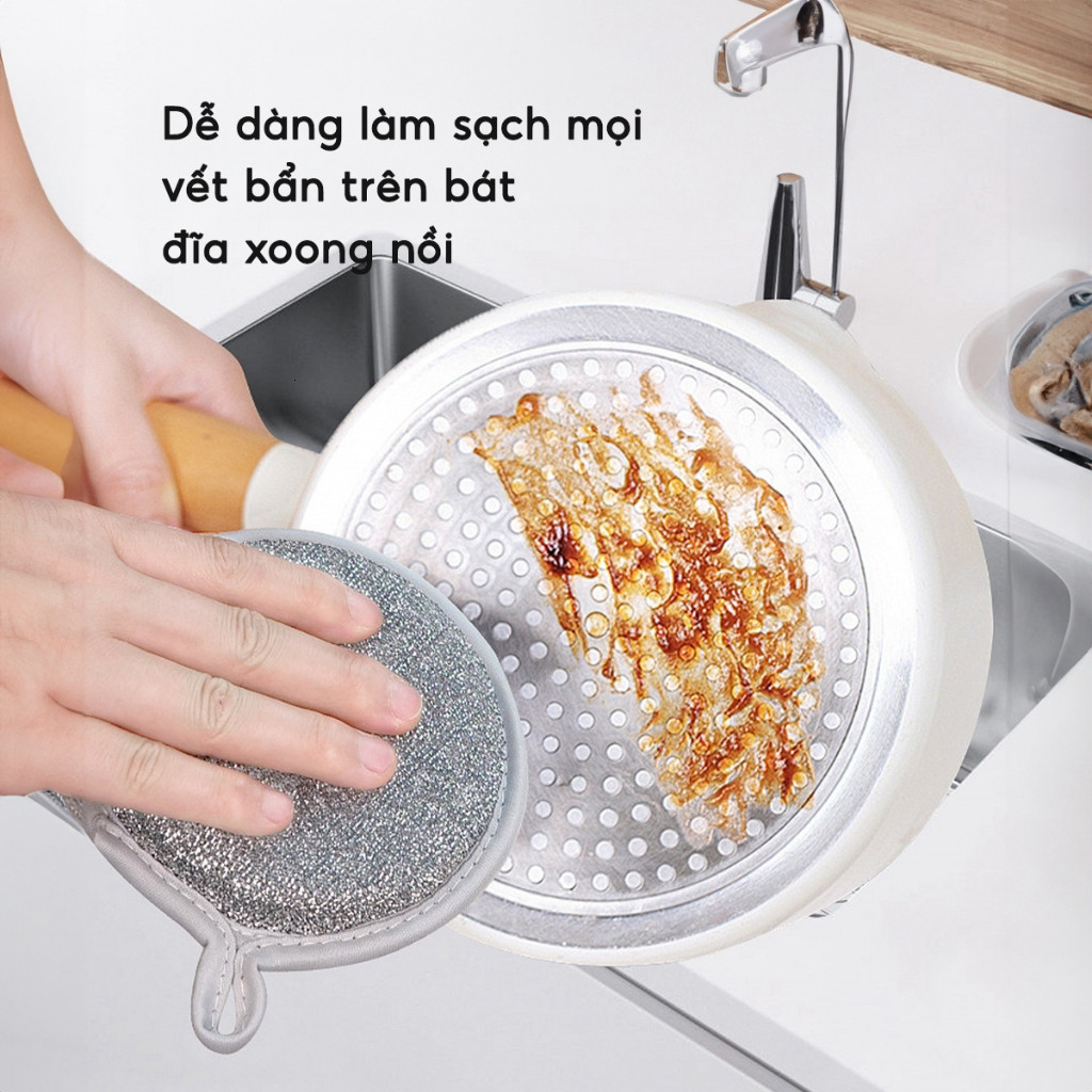 Bộ 10 Miếng Bọt Biển Rửa Chén Bát Đa Năng