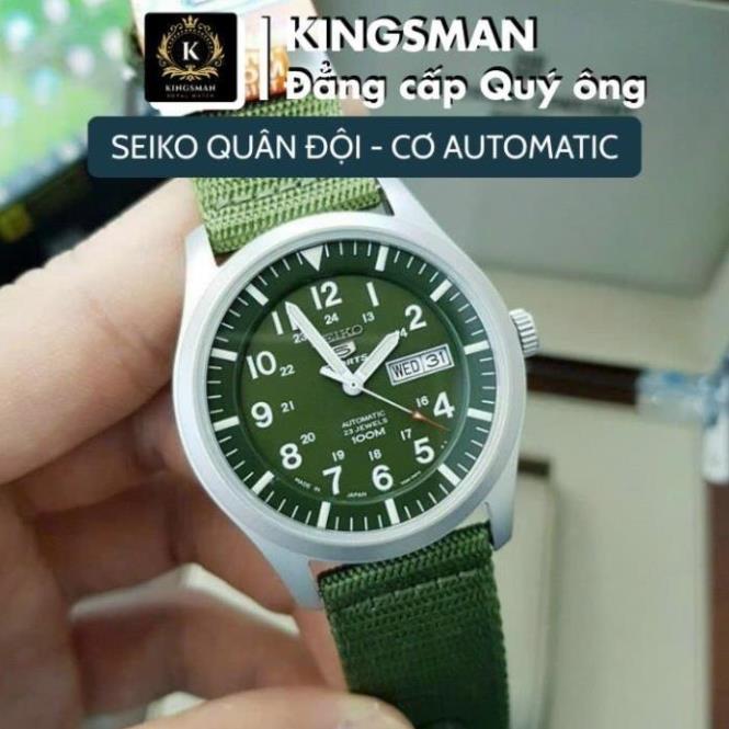 Đồng Hồ Seiko 5 Sports - Máy Cơ Nhật Bản, Thiết Kế Quân Đội, Dây Đeo Vải Dù, Phù Hợp Mọi Phong Cách