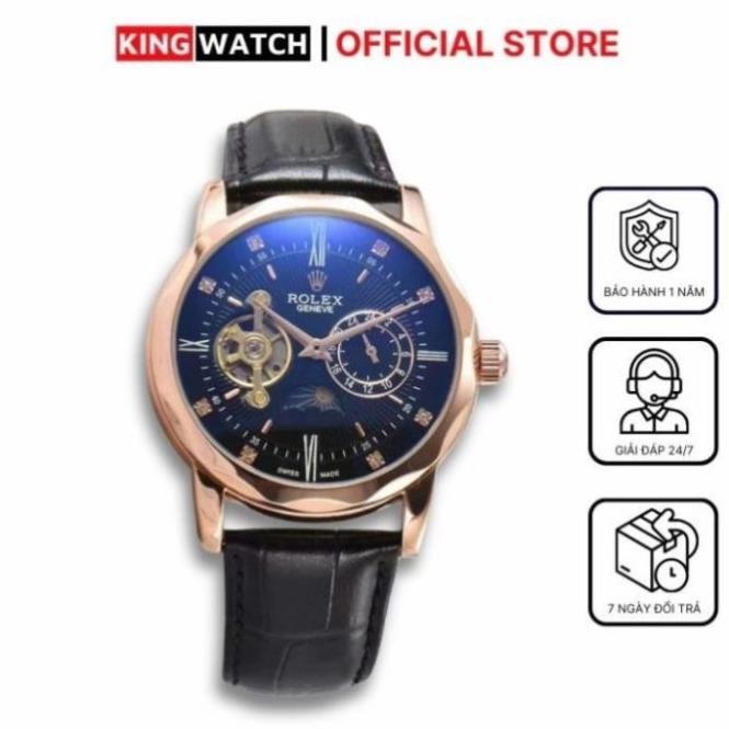 Đồng Hồ Nam Cơ Tự Động Automatic Rolex Dây Da Máy Nhật Lộ Cơ Chống Nước N015 – KingWatch Official