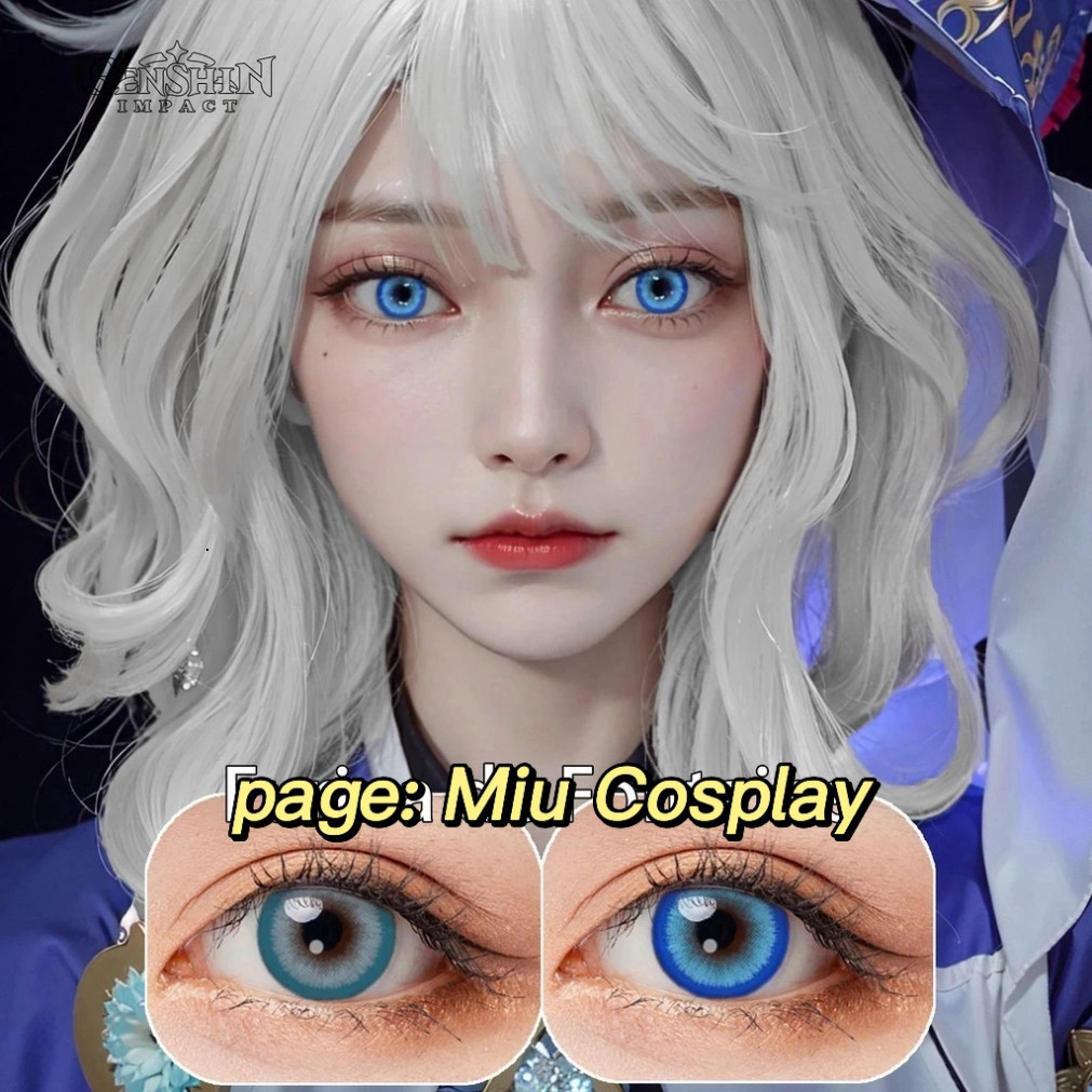 Hàng đẹp [Sẵn] Lens cosplay Furina/Zhongli/Klee/Nahida/Kazuha - Genshin Impact - Kính áp tròng [Miu 