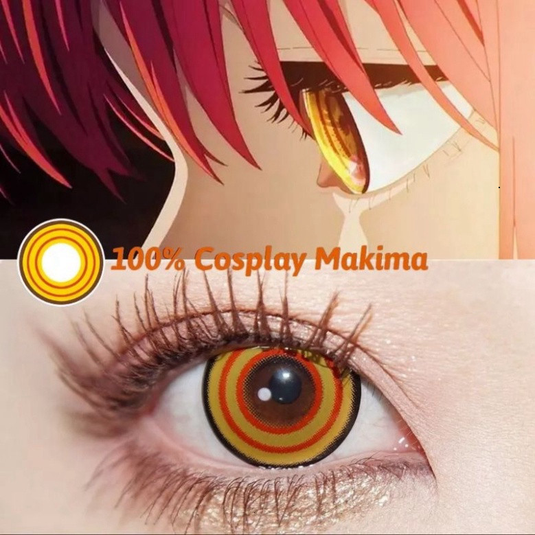 [Sẵn] Lens cosplay Makima - Chainsaw Man - Kính áp tròng [Miu Copslay]
