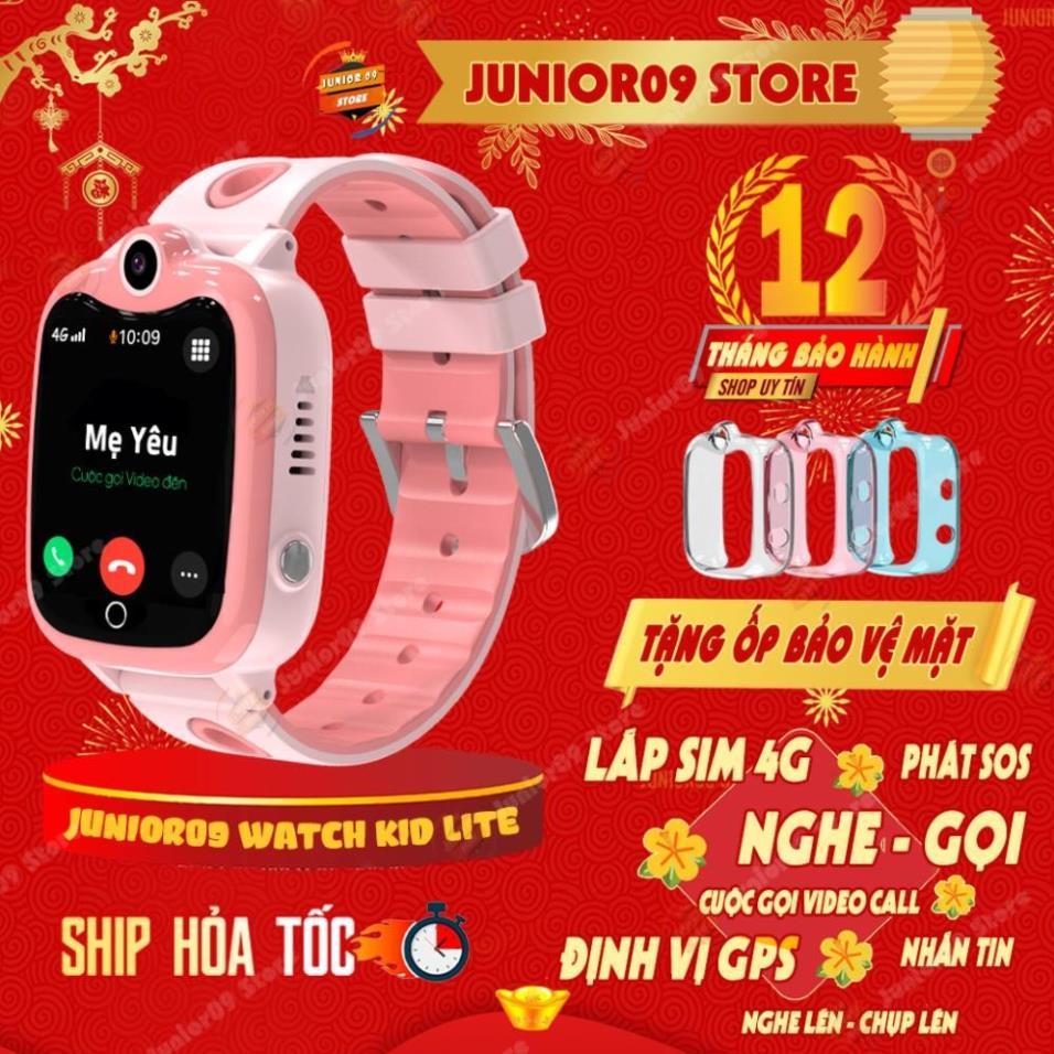 [ SIZE MINI - TẶNG ỐP ] Đồng Hồ Thông Minh Trẻ Em JUNIOR09 WATCH KID LITE, Lắp Sim Nghe Gọi - Định V