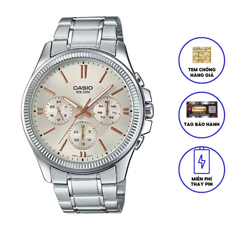 Đồng Hồ Nam Dây Kim Loại Chính Hãng Casio MTP-1375D-7A2VDF