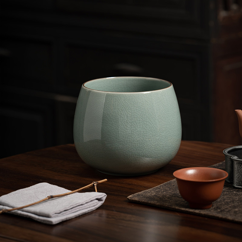 Extra Large Tea Washing Basin for Washing Tea Leaves, Tea Cup Storage Tea Pot1400ml Tea Washing Devi