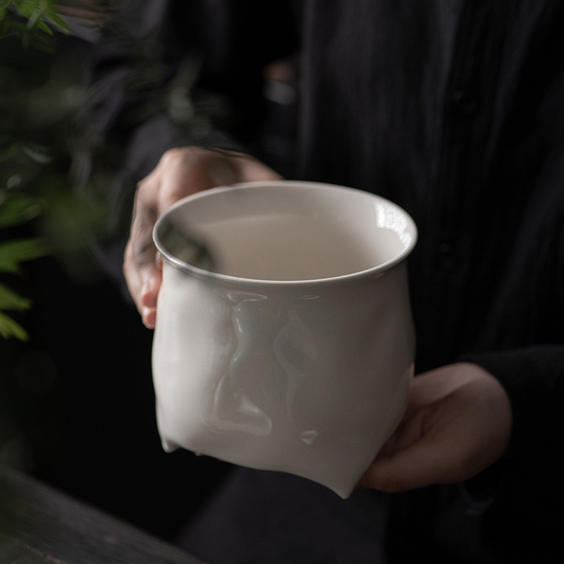 Japanese Style Ash Glaze Jianshui Household Large Capacity Tea Washing Tea Residue Waste Water Tank 