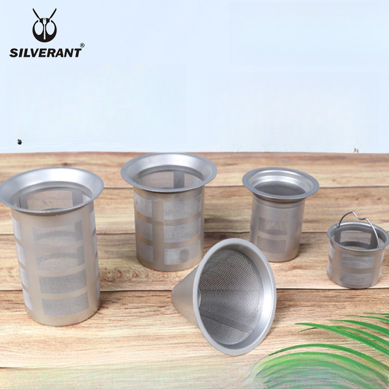 Silver Ant Pure Titanium Ultra-Dense Tea Strainer Tea Filter Coffee Tea Leaf Filter Water Cup Tea Se