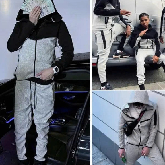 [SALE MỞ BÁN] Bộ Nỉ Đông Nikke Tech Chicago Logo Thêu Hàng Chuẩn Cao Cấp-Bộ Quần Áo Nikke Tech Chica