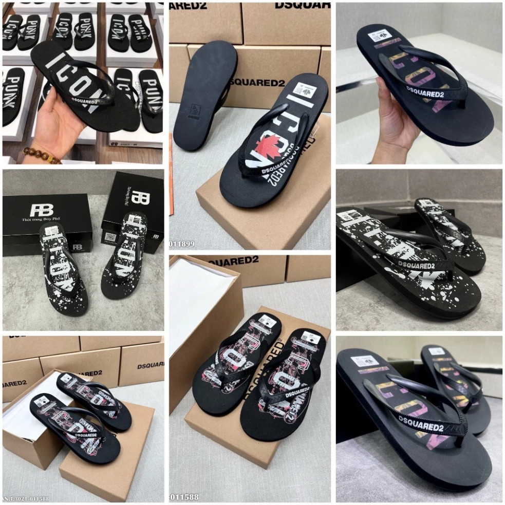 [DG*] Dép xỏ ngón cao cấp - Tông Dsq2 in quai chữ cực nét dép tông nam hàng cao cấp