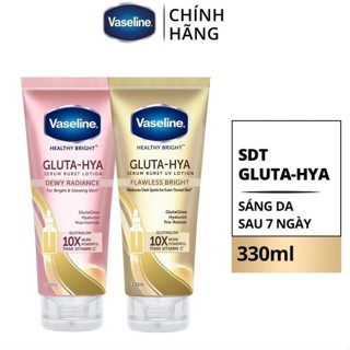  Sữa Dưỡng Thể Dưỡng Trắng Da Toàn Thân Vaseline 10X Healthy Bright Gluta Hya 330ml 