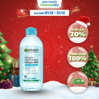  Nước Tẩy Trang GARNIER Skin Naturals Micellar Cleansing Water Cho Da Dầu Mụn  Chai 400ml  