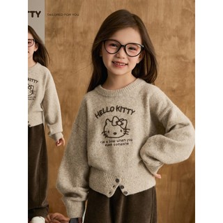 Áo len bé gái 3-14 tuổi Áo len trẻ em Phiên bản Hàn Quốc Áo len trẻ em bé gái KT Cat Sweat