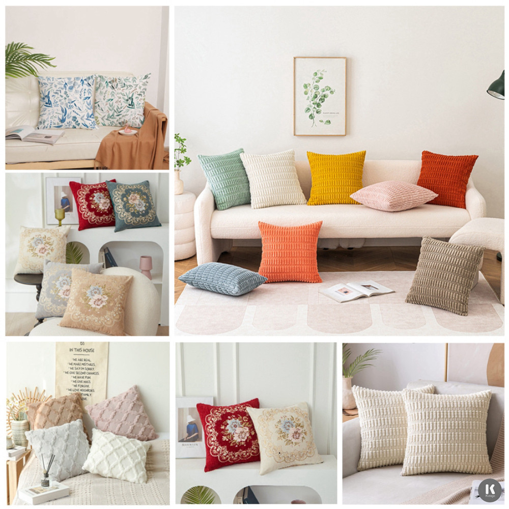 Vỏ gối vuông 45x45, vỏ gối sofa tựa lưng chất liệu nhung cao cấp decor, áo gối vuông