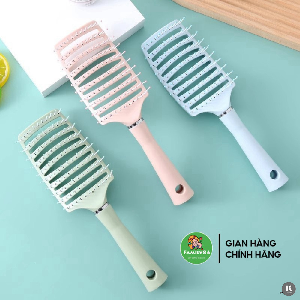 Lược Chải Tóc Gỡ Rối Tạo Phồng Chân Tóc, Lượt Massage Đầu Mini Tiện Lợi