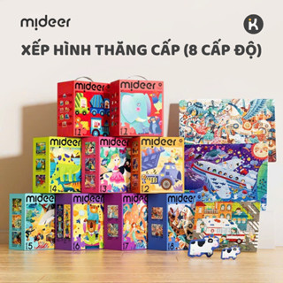  Xếp hình cho bé 8 cấp độ Mideer puzzle Level Up đồ chơi trí tuệ lắp ghép tranh cho bé 